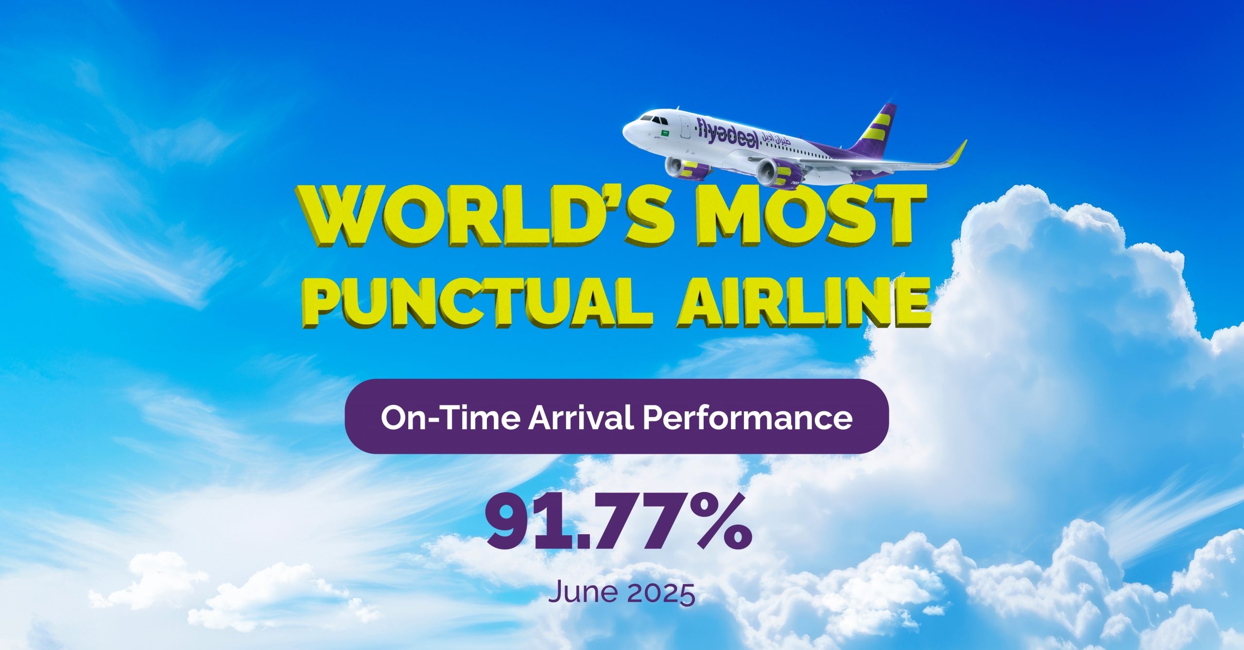 flyadeal named as number 1 On-Time Performance in Mid East, Africa Category by Cirium