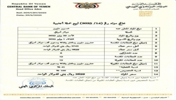 البنك المركزي يعلن نتائج مزاد بيع عملة أجنبية بسعر 2659 ريالاً