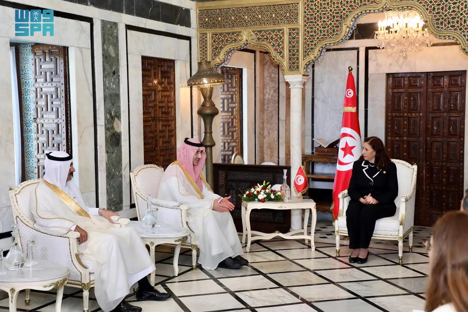 رئيسة الحكومة ووزير الصحة بتونس يستقبلان الرئيس التنفيذي للصندوق السعودي للتنمية
