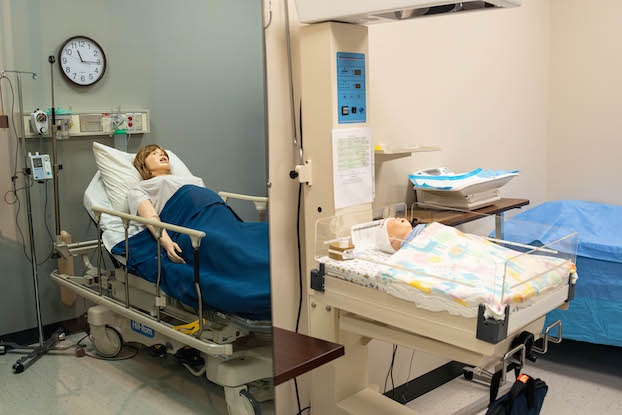 Sowela nursing students building experience in expanded simulation lab