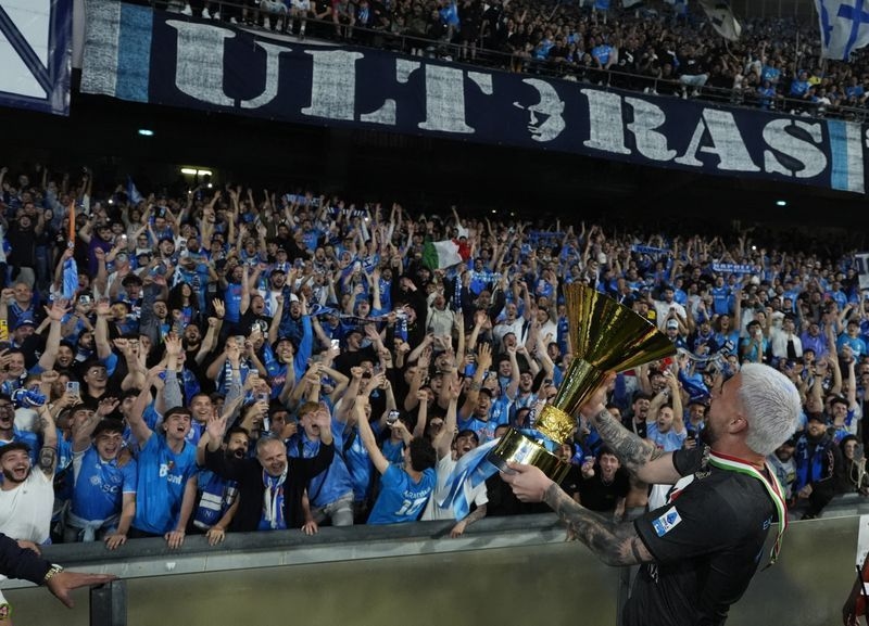 Soccer-Euphoric Napoli fans flood streets for champions tour by land and sea