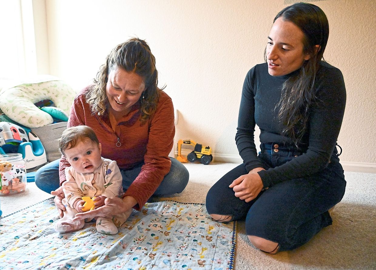 Born halfway to help kickstart baby's breathing