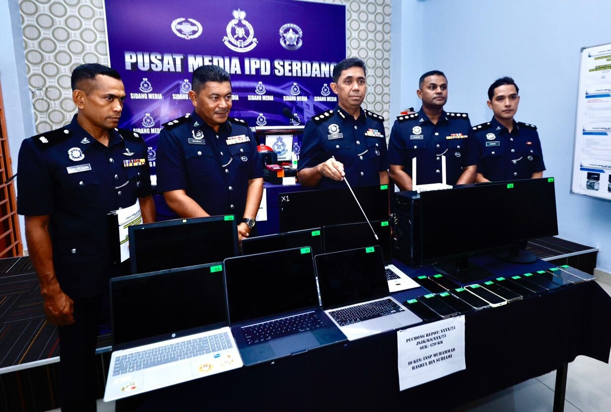 Seven arrested in Serdang police ops on burglars and snatch thieves