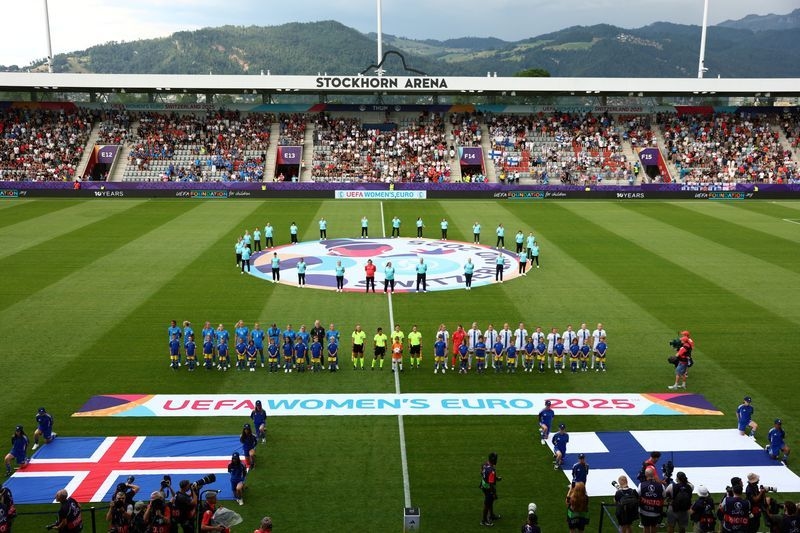 Soccer-Finland beat 10-woman Iceland 1-0 in Euro 2025 opener