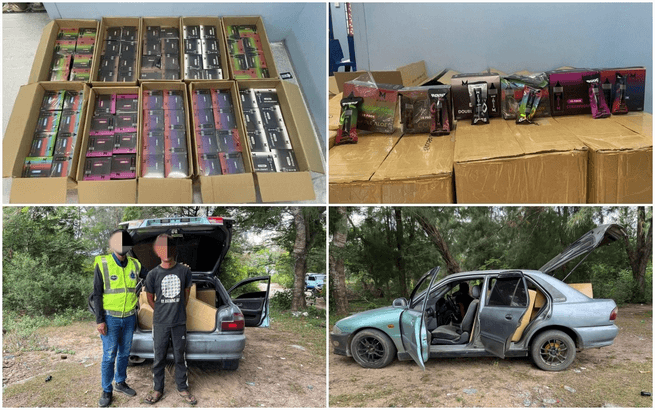 GOF seizes e-cigarettes worth RM520,000 from illegal base near Tumpat