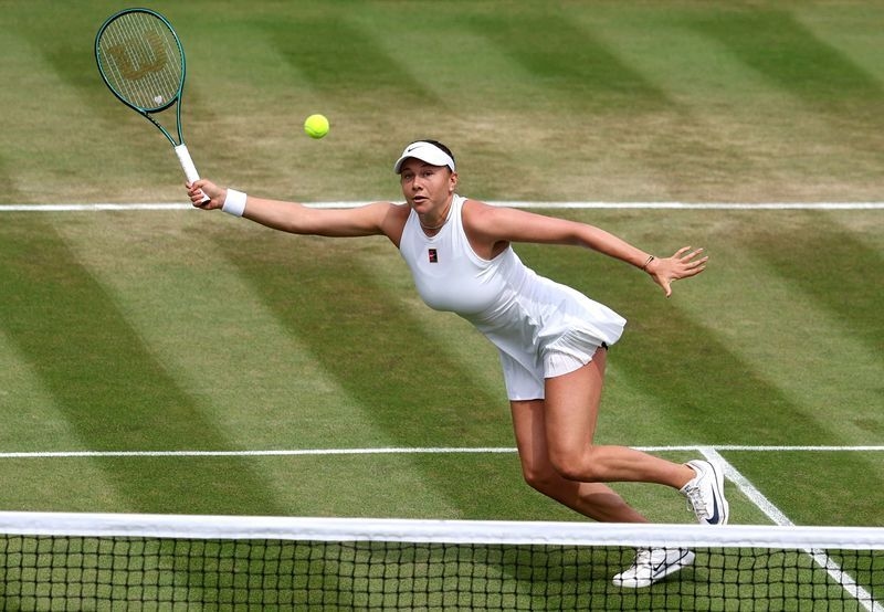 Tennis-Anisimova vows to hit practice courts after reaching last 16