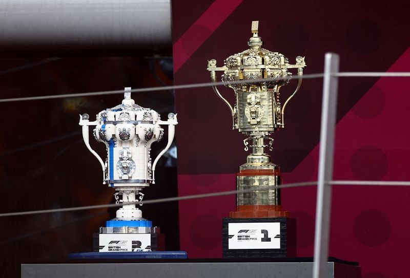 Motor racing-F1 drivers given trophies made of LEGO at British GP