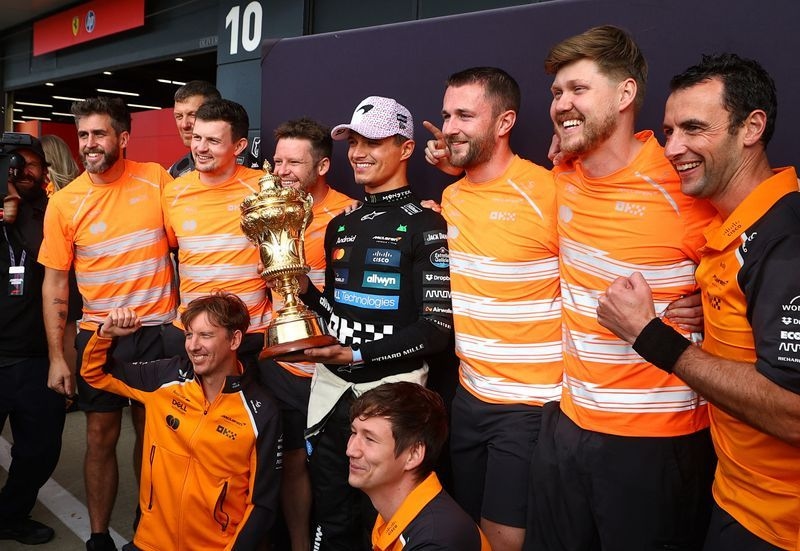 Motor racing-Norris revels in emotional first home win