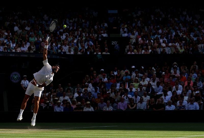 Tennis-Djokovic sets up Sinner showdown, Swiatek reaches first Wimbledon semi-final