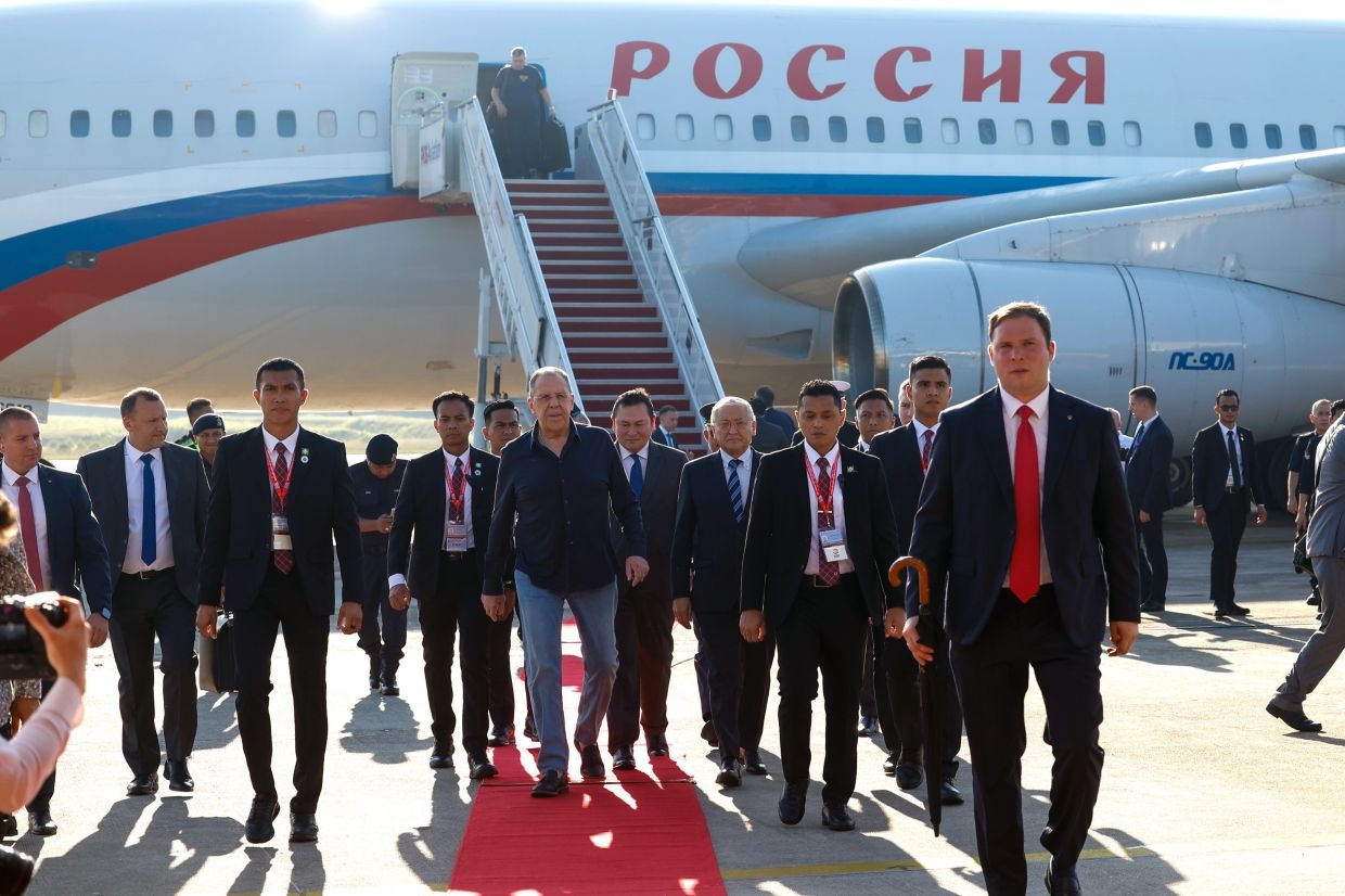Russian foreign minister Lavrov touches down in Malaysia