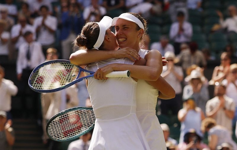 Tennis-Kudermetova and Mertens win Wimbledon women's doubles title
