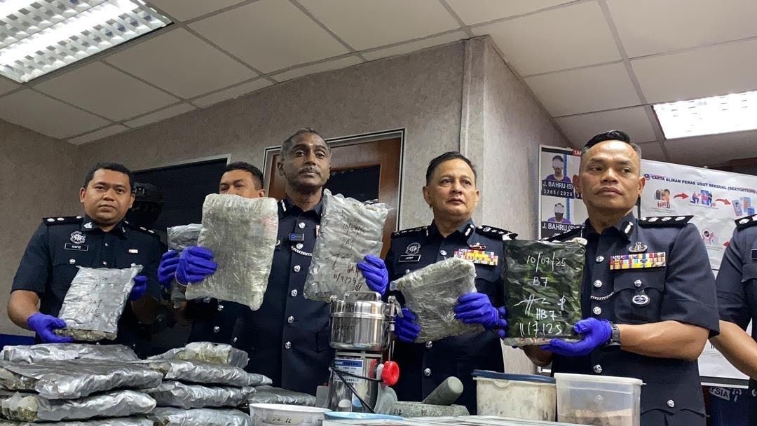 Three nabbed, drugs worth RM3.5mil seized in JB raids