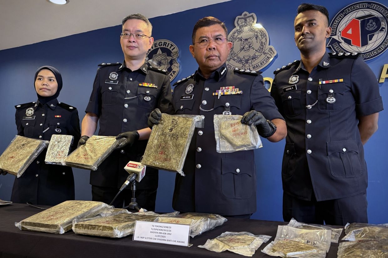 Penang man and Thai girlfriend nabbed, RM25,000 worth of ganja seized in anti-drug op