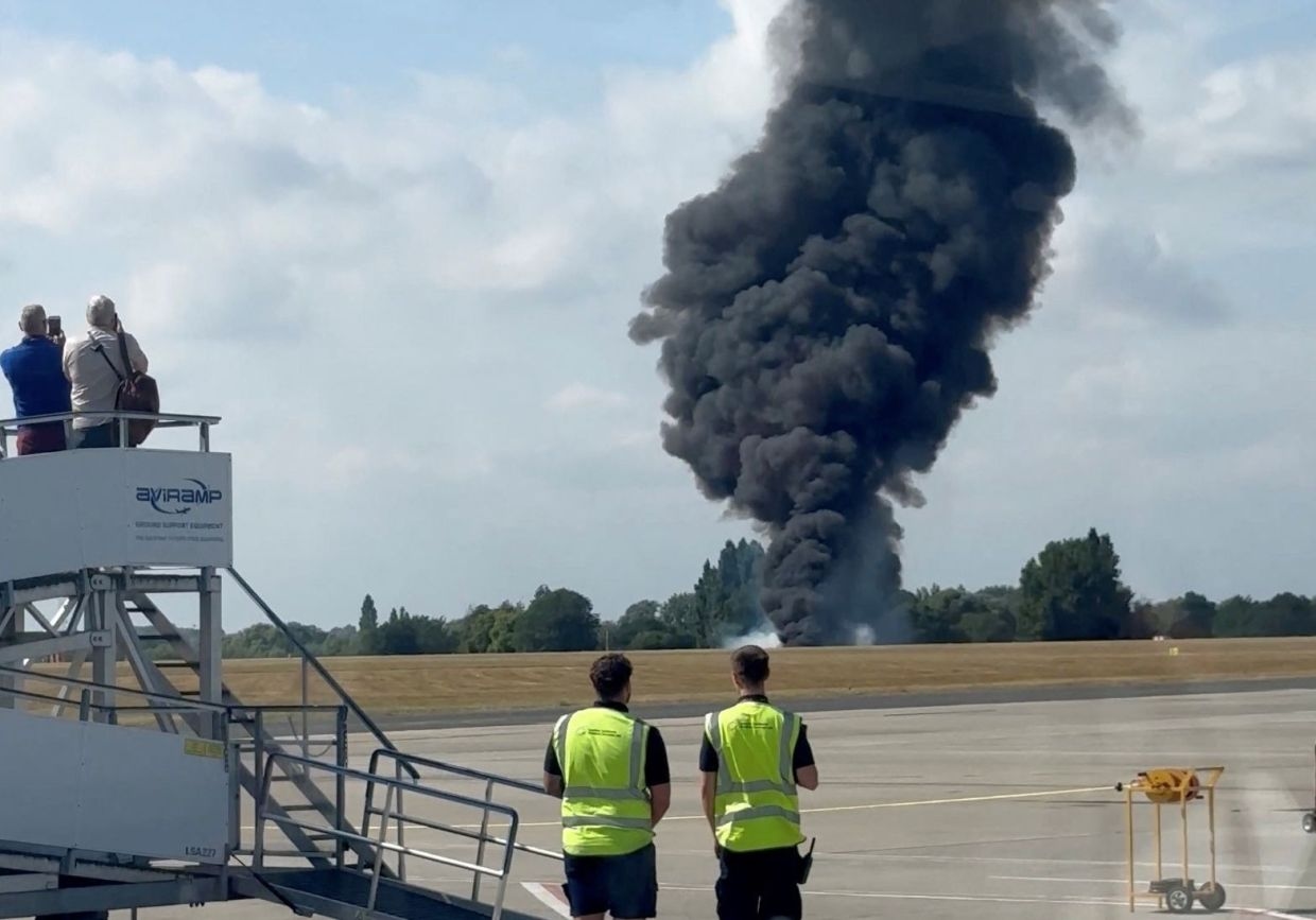 Four killed in small plane crash at London Southend Airport, PA reports