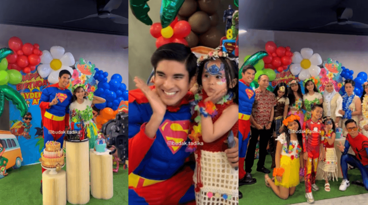 'Superman' Syed Saddiq attends birthday party of Bella Astillah's children