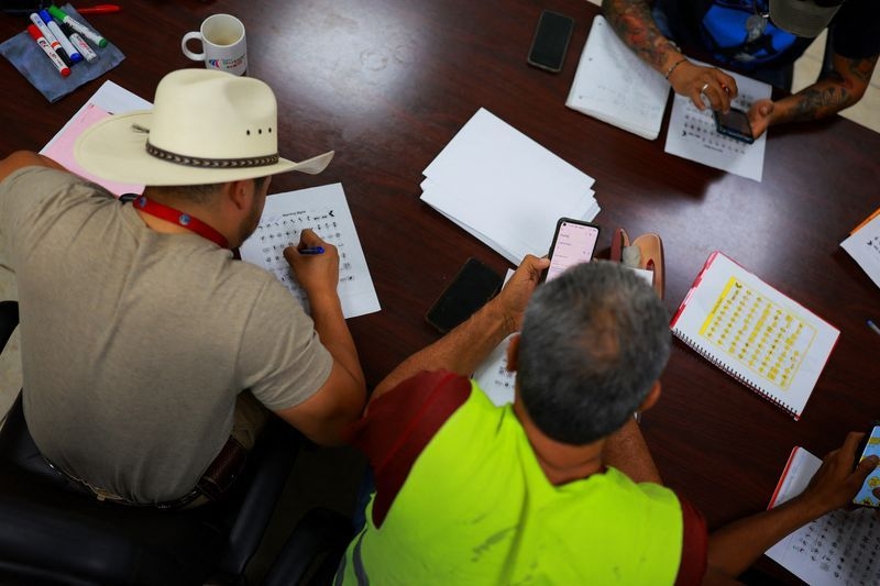 Mexican truck drivers study English to comply with new US language rules