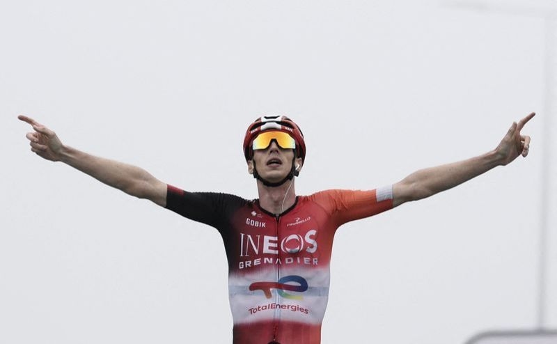 Cycling-Dutch rider Arensman wins Tour stage 14, Pogacar retains yellow