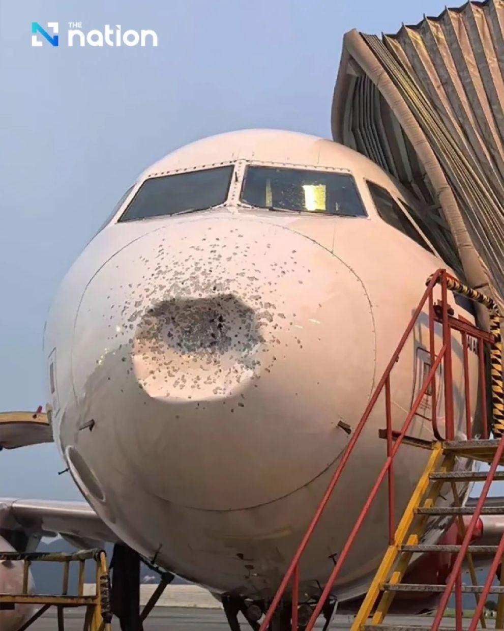 Thai AirAsia flight hit by hailstorm during descent into Chongqing, China