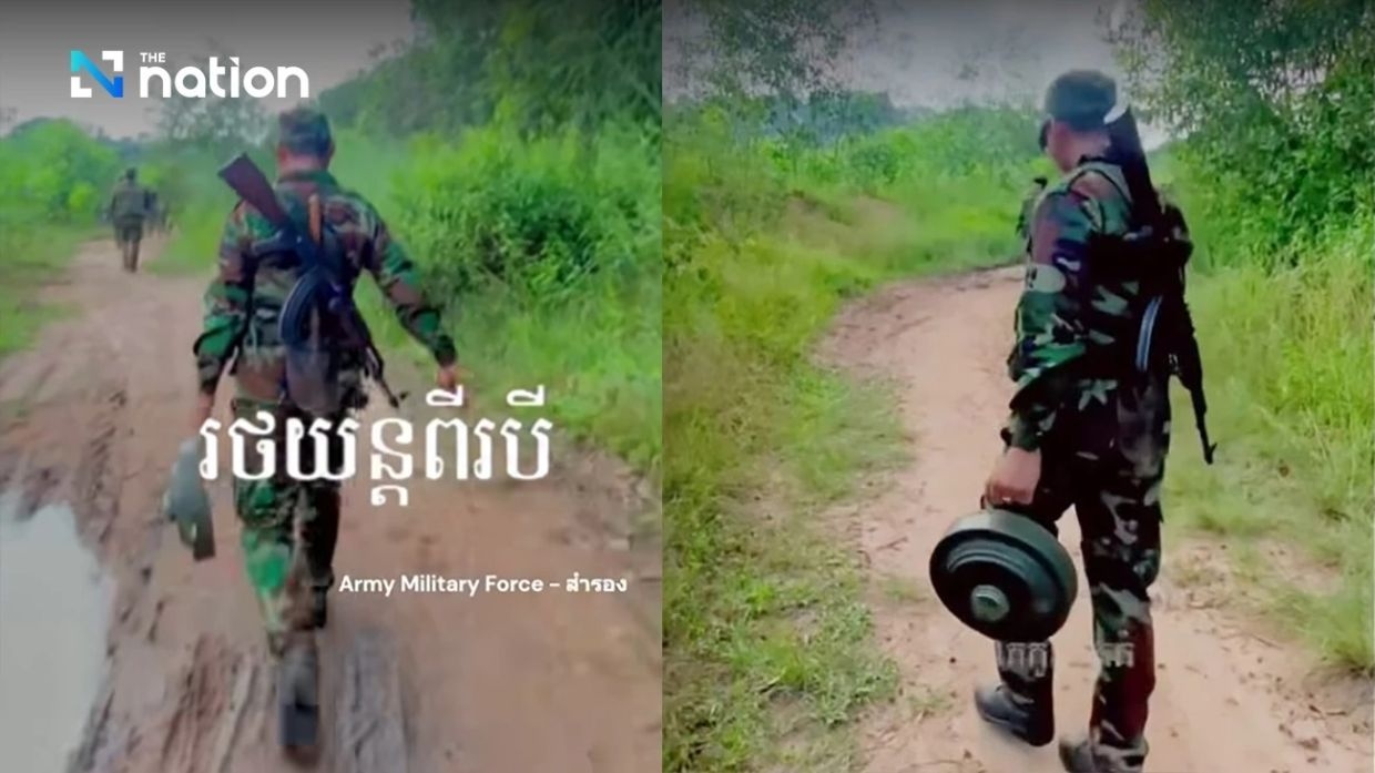Posted then deleted: Cambodian soldier caught on video carrying landmine near border