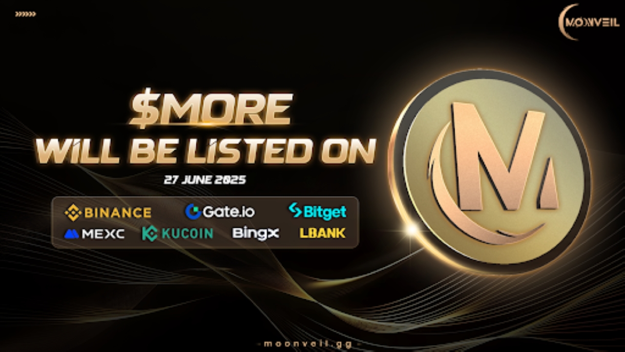 Moonveil Confirms $MORE Token Generation Event on June 27 With Multiple CEX Listings