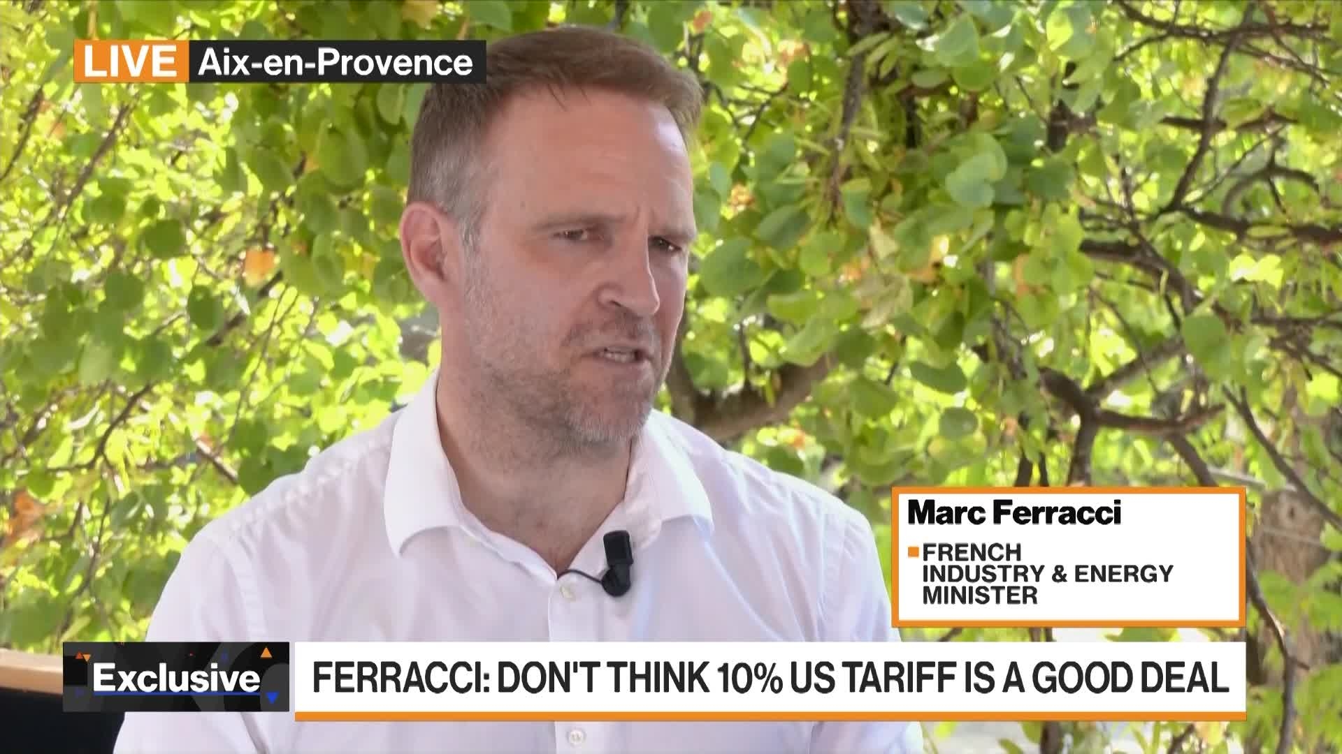 10% US Tariffs on EU Not Good Deal, Ferracci Says