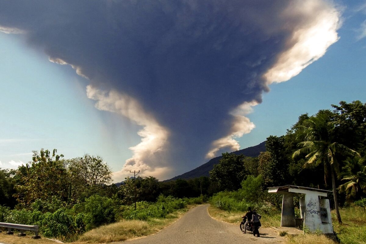 Indonesian Volcano Eruption Sends Ash 11 Miles Into Sky