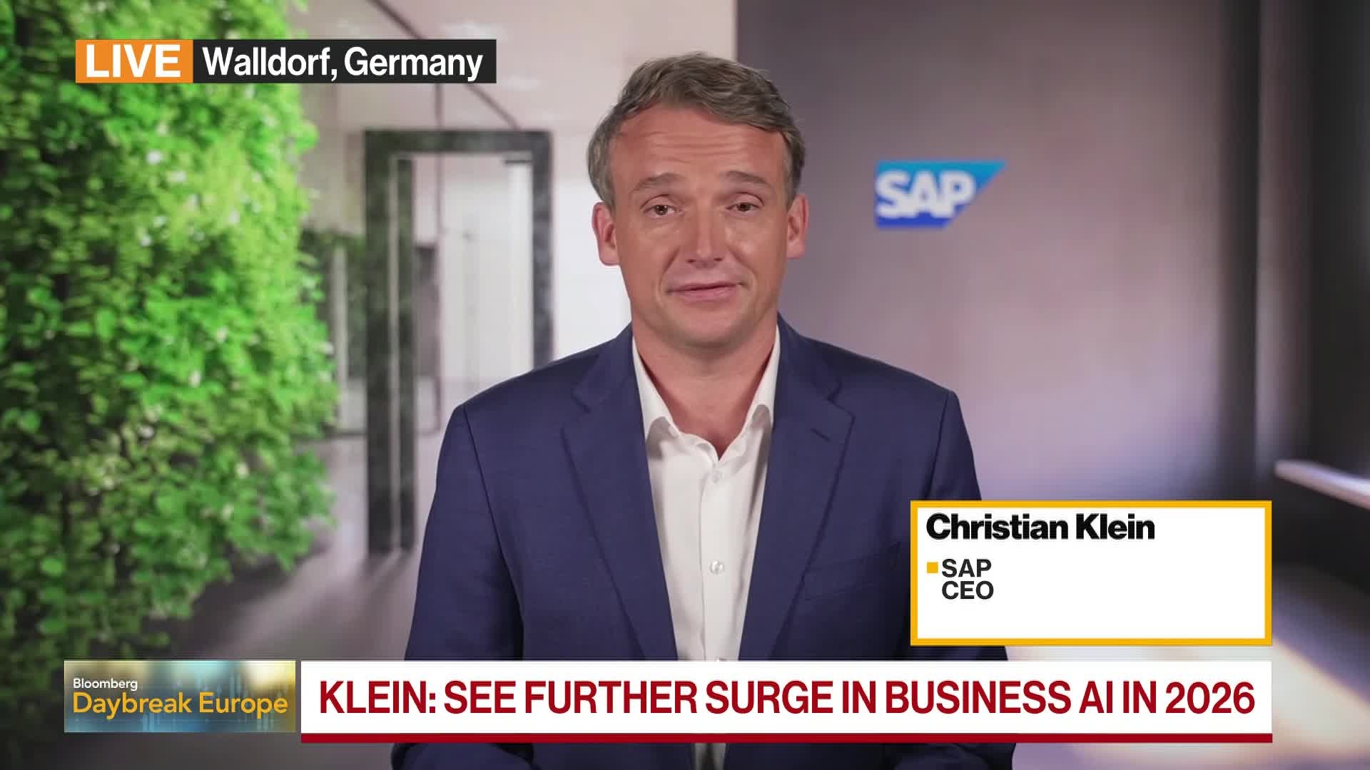 SAP CEO on Earnings, Trade, AI Demand