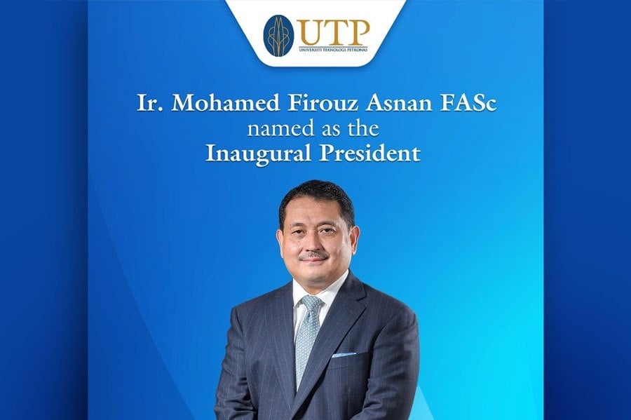 UTP names Mohamed Firouz Asnan as inaugural president