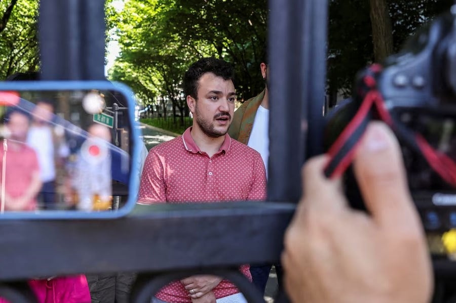 Freed from jail, Columbia University activist seizes his new platform