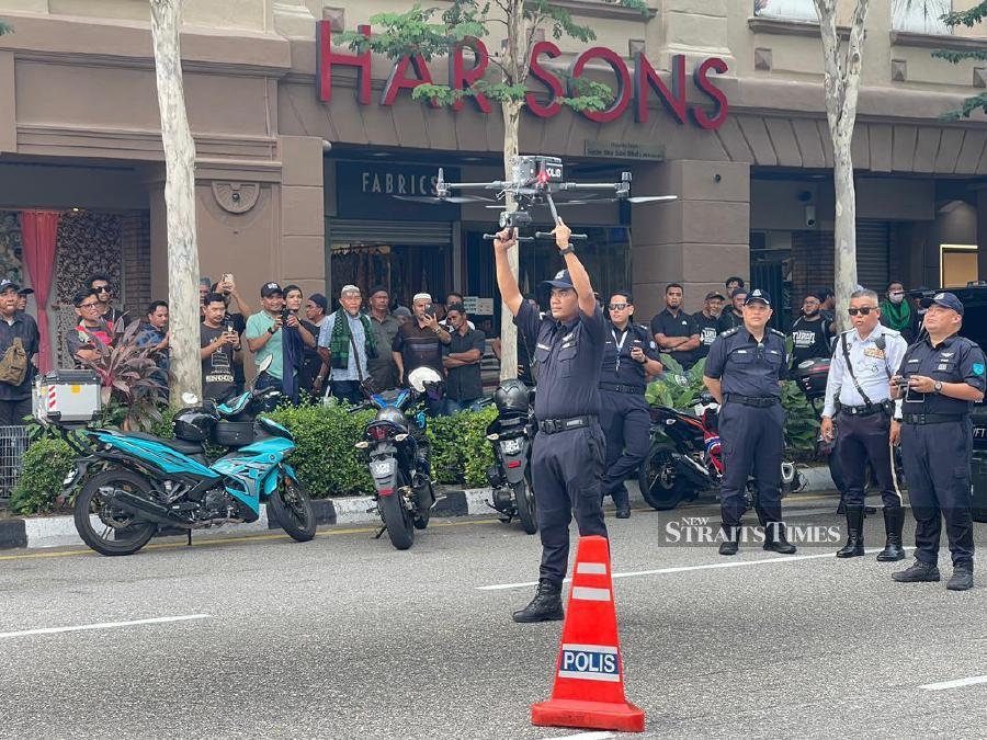 Police deploy drones to monitor opposition rally