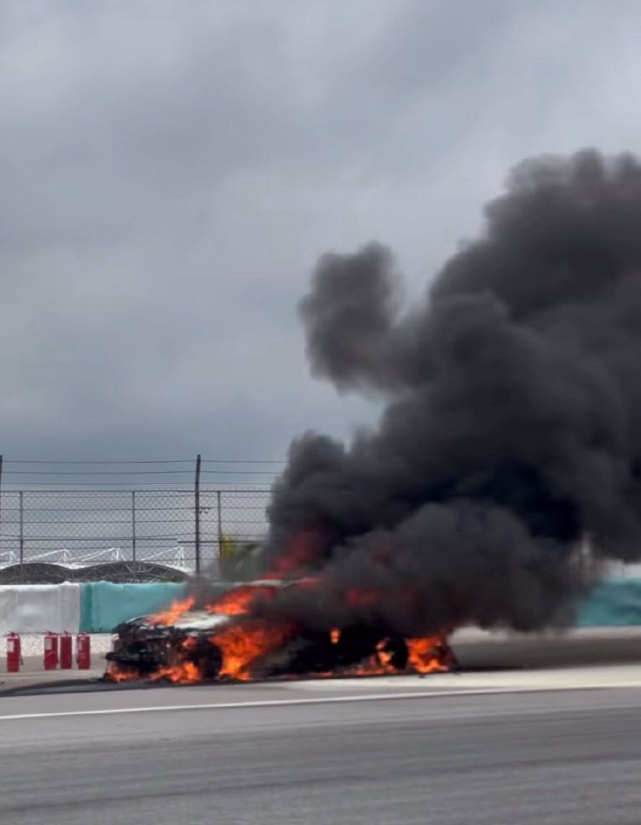 BMW engulfed in flames during Sepang race, no casualties reported