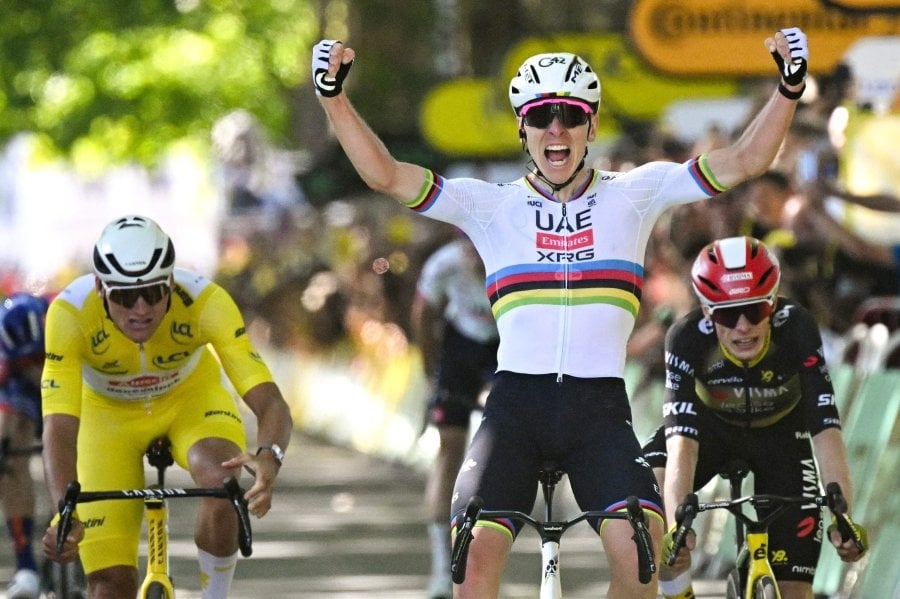 'Big adrenalin' propels Pogacar to Tour stage and 100th career win