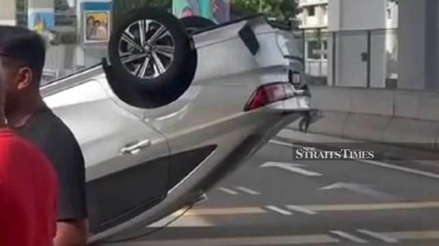 Viral video of overturned car not linked to drink driving, say cops