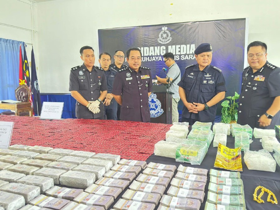 Decade-old Sibu syndicate crippled; 2 nabbed, RM8.5mil in drugs, assets seized