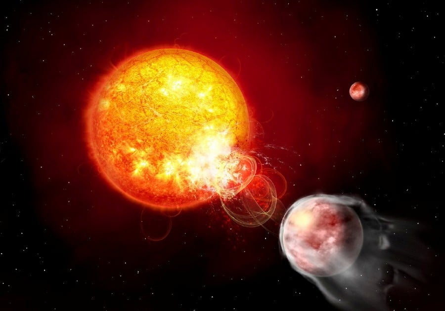 Alien planet lashed by huge flares from 'angry beast' star
