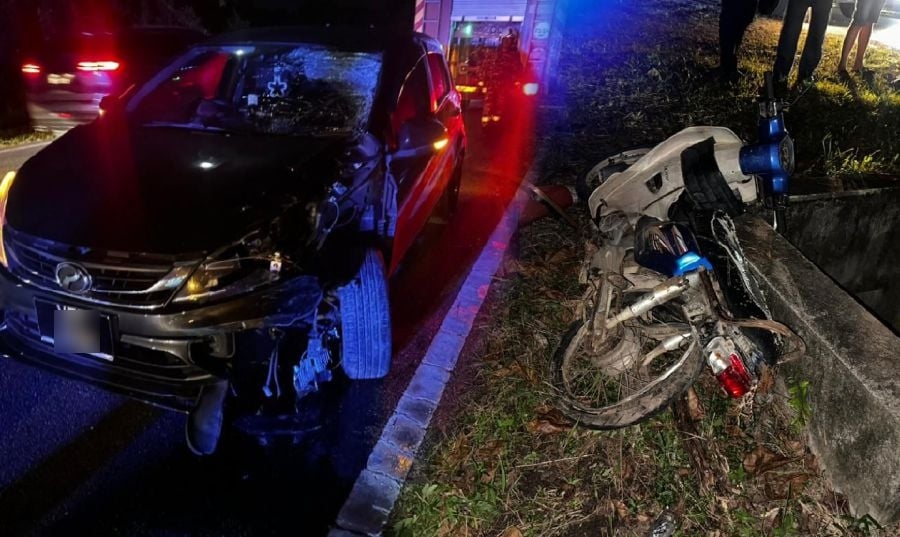 Man dies, baby in motorcycle basket critically injured in Besut crash
