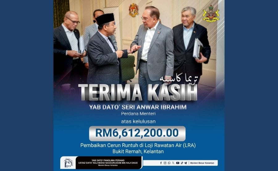 Putrajaya approves RM6.6m for slope repairs at Kelantan water treatment plant