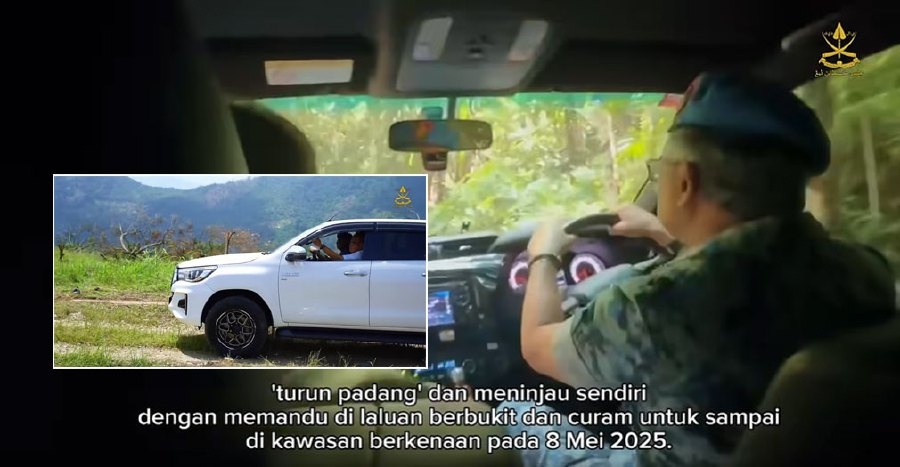 Pahang sultan gets behind wheel to inspect illegal durian farm in rough Raub terrain [WATCH]