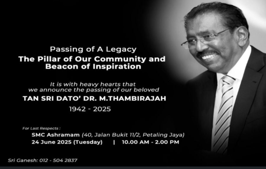Thambirajah, champion of Indian education dies