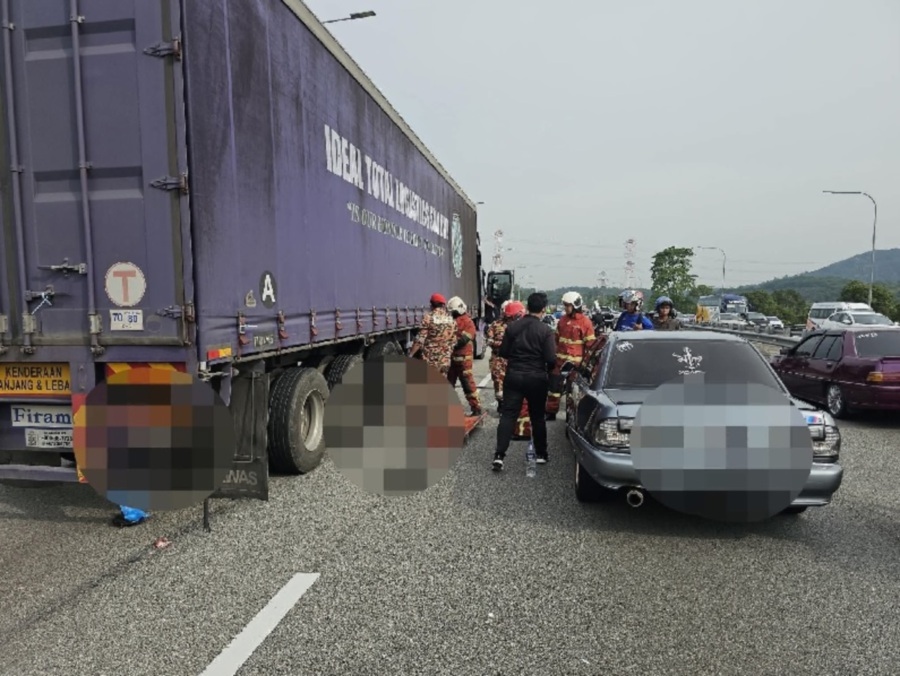 Motorcyclist run over by trailer in highway crash