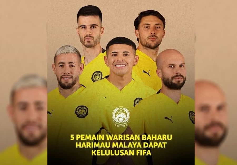 Malaysia get green light from FIFA to use 5 new heritage players