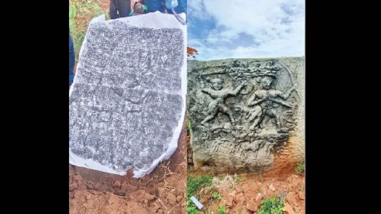 10th-century Kannada, Tamil inscriptions; hero stones found in Chamarajanagar farm