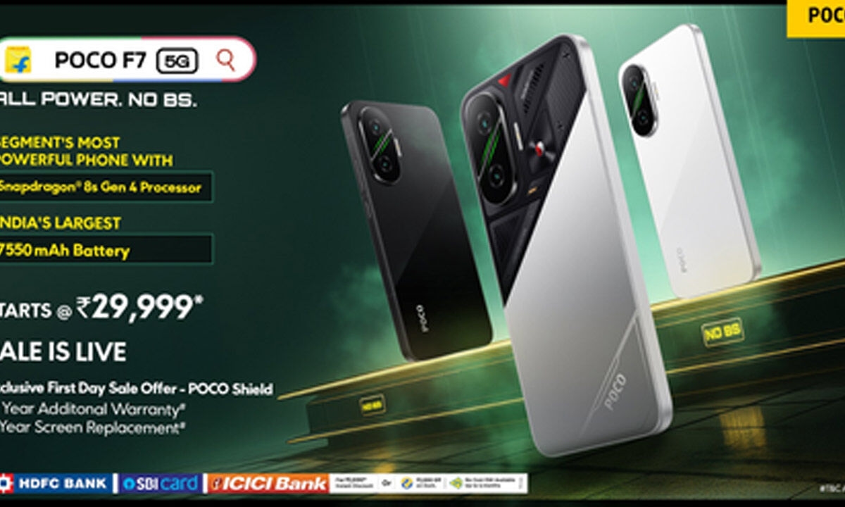 POCO F7 1st sale live on Flipkart: India's largest 7550mAh battery smartphone starts from Rs 29,999