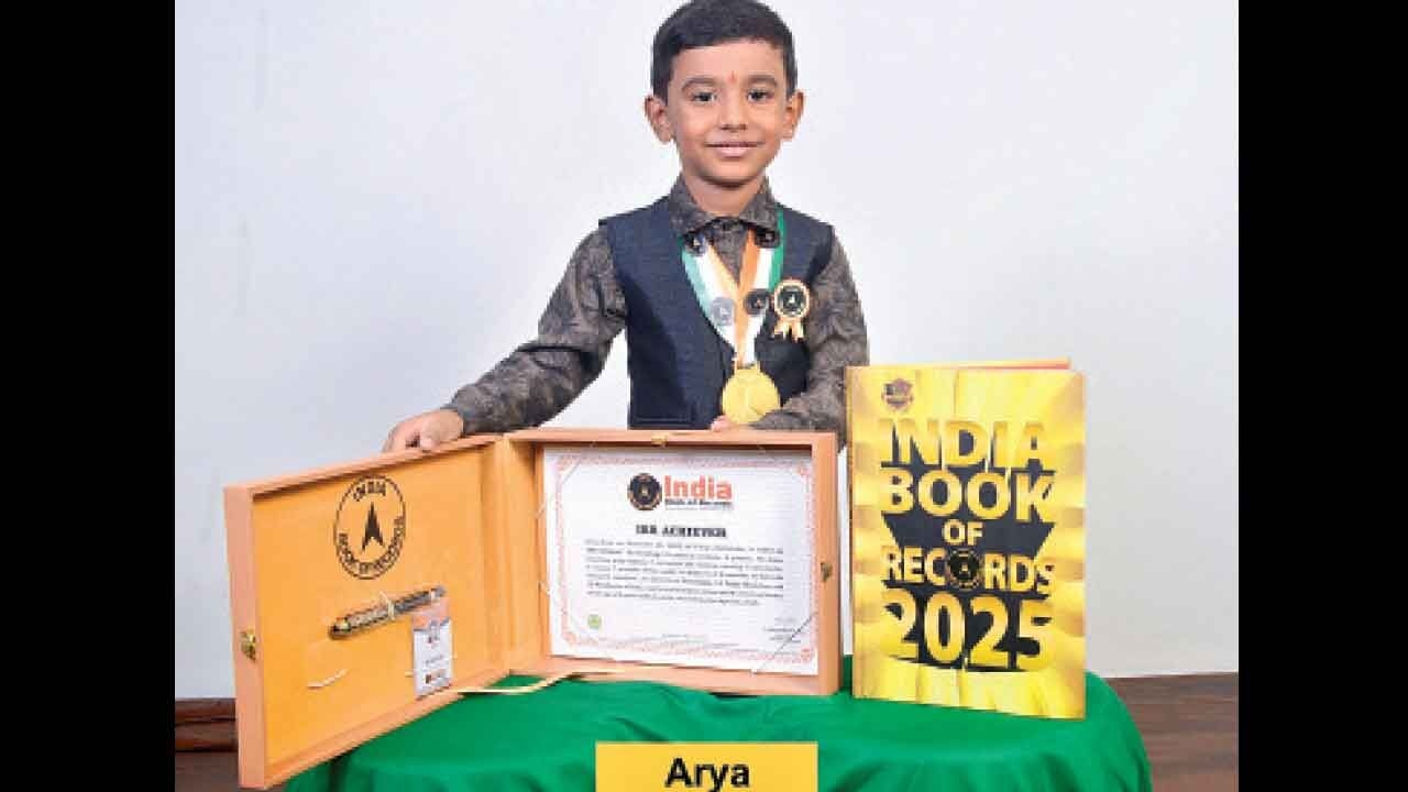 5-year-old- boy enters India Book of Records