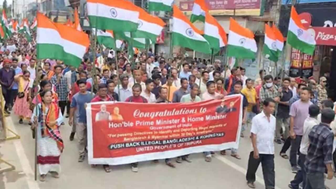 Tripura: TMP stages protest rally demanding deportation of ‘infiltrators'