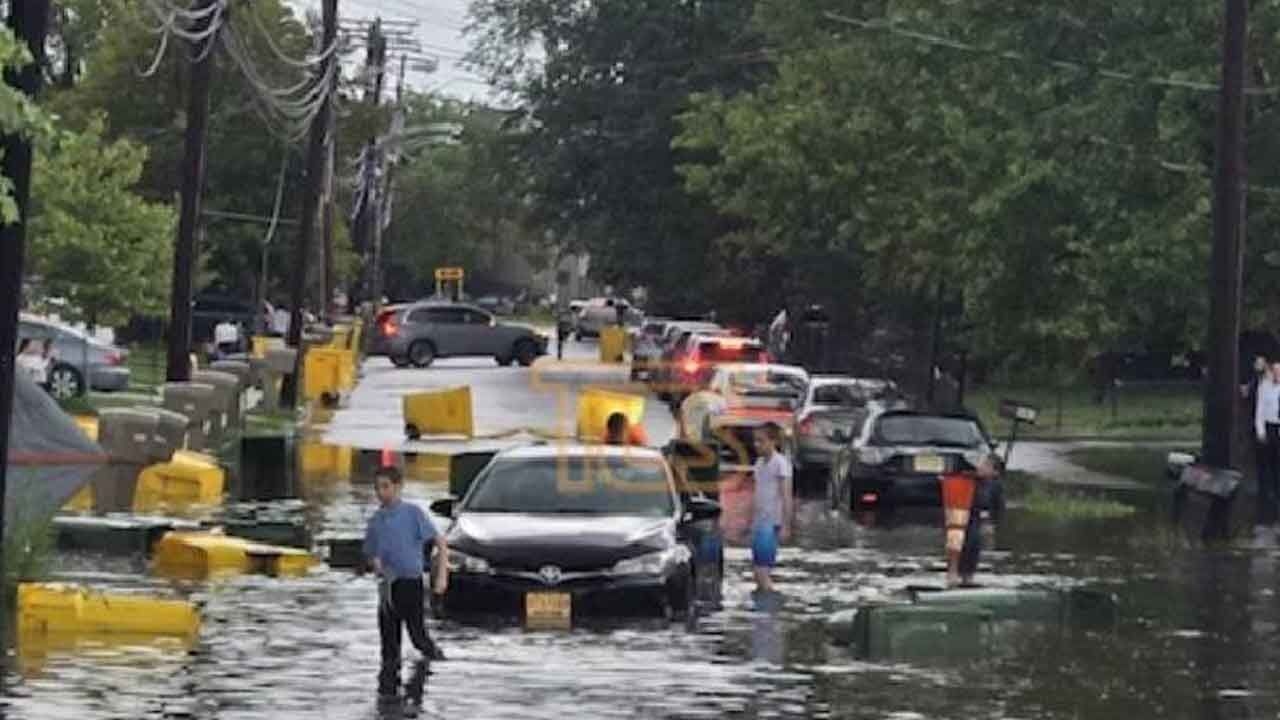 Torrential rain triggers flash flooding in New York, New Jersey