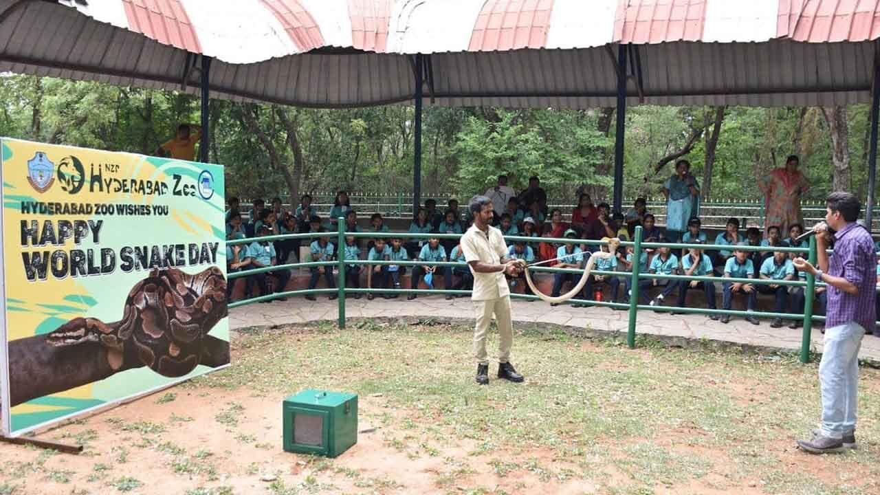 Hyderabad Zoo marks World Snake Day with engaging awareness programme