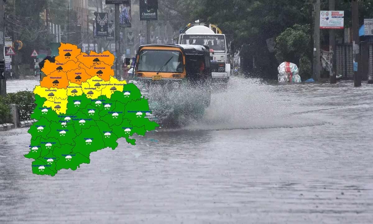 Heavy Rainfall Forecasted for Telangana