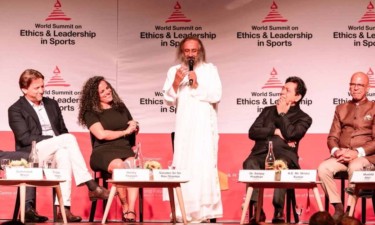 Gurudev Sri Sri Ravi Shankar Leads Global Dialogue at The WFEB's 7th World Summit on Ethics and Leadership in Sports
