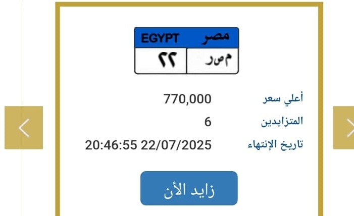 قبل الختام بساعات.. 6 أشخاص يشعلون مزاد المرور للفوز بلوحة مرورية مميزة «تحمل حروف ذهبية»